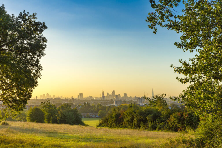 The,City,Of,London,Cityscape,At,Sunrise,With,Early,Morning
